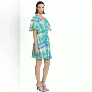 Donna Morgan Women’s Plaid Marina Mini Dress Size Medium